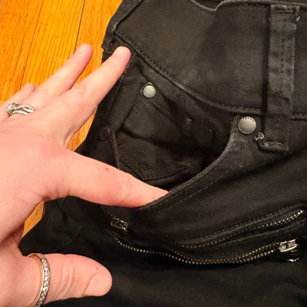 Torrid Super Soft Black Moto Skinny Jeans — Women’s Plus Size - Picture 5 of 6